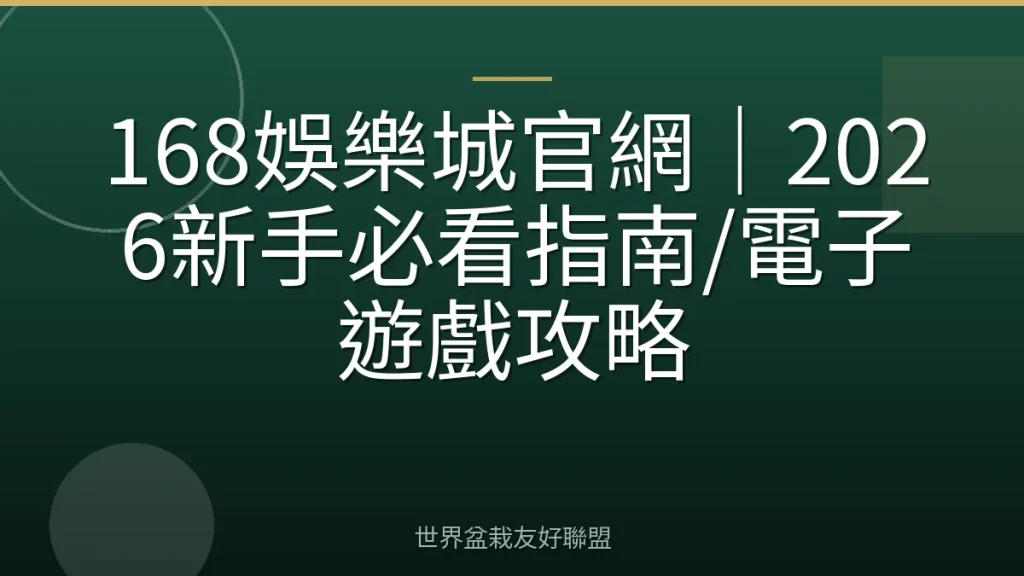 168娛樂城官網｜2026新手必看指南/電子遊戲攻略