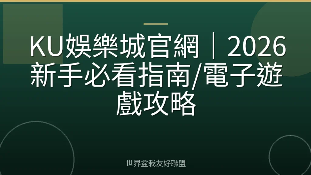 KU娛樂城官網|2026新手必看指南/電子遊戲攻略