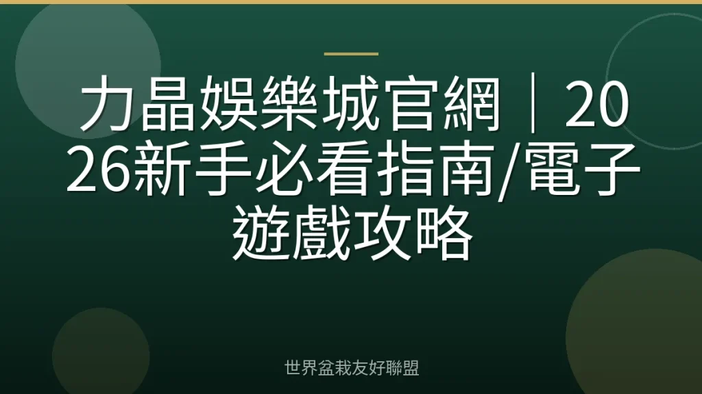 力晶娛樂城官網|2026新手必看指南/電子遊戲攻略
