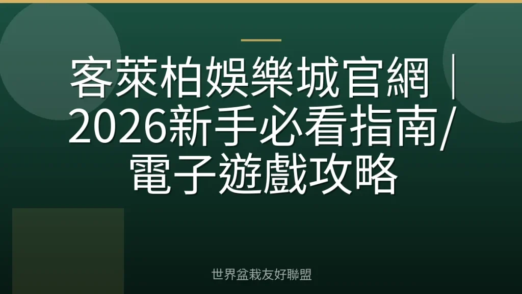 客萊柏娛樂城官網|2026新手必看指南/電子遊戲攻略
