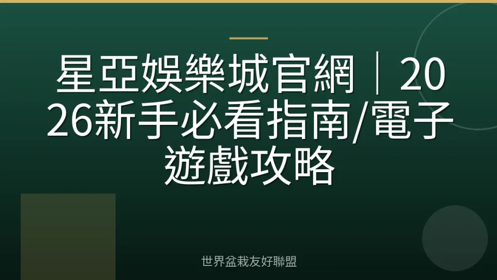 星亞娛樂城官網|2026新手必看指南/電子遊戲攻略