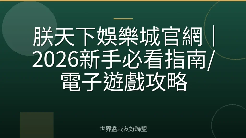 朕天下娛樂城官網|2026新手必看指南/電子遊戲攻略