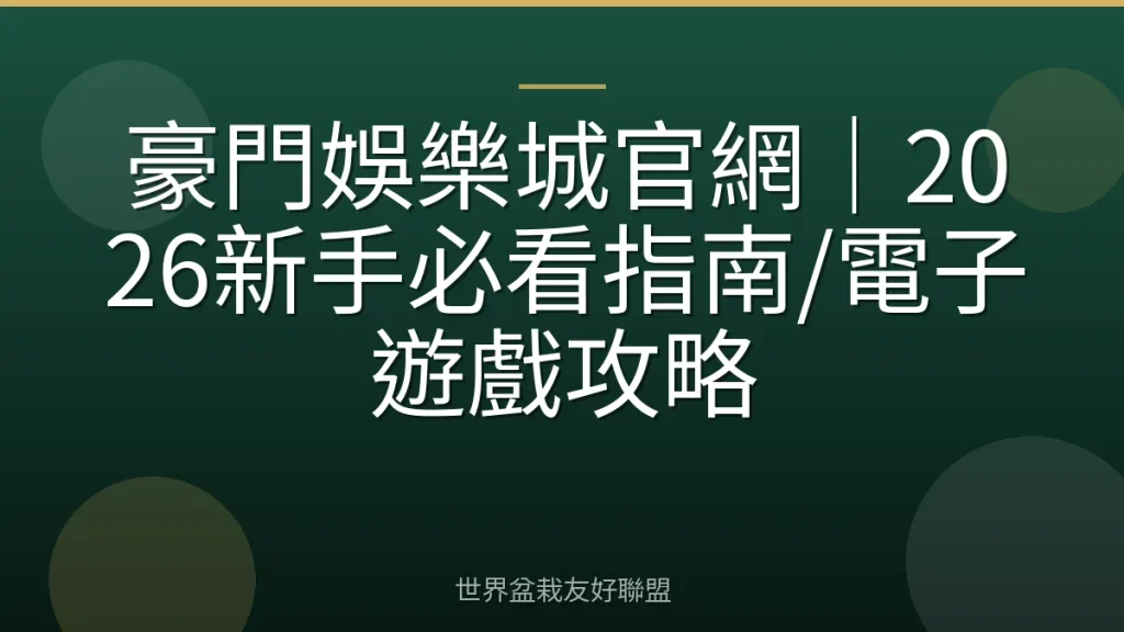 豪門娛樂城官網|2026新手必看指南/電子遊戲攻略