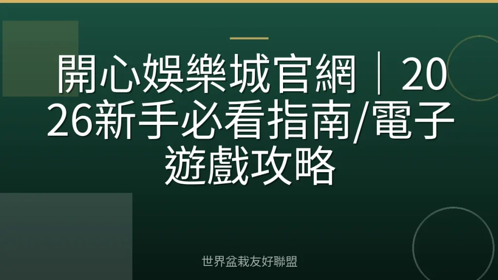 開心娛樂城官網|2026新手必看指南/電子遊戲攻略